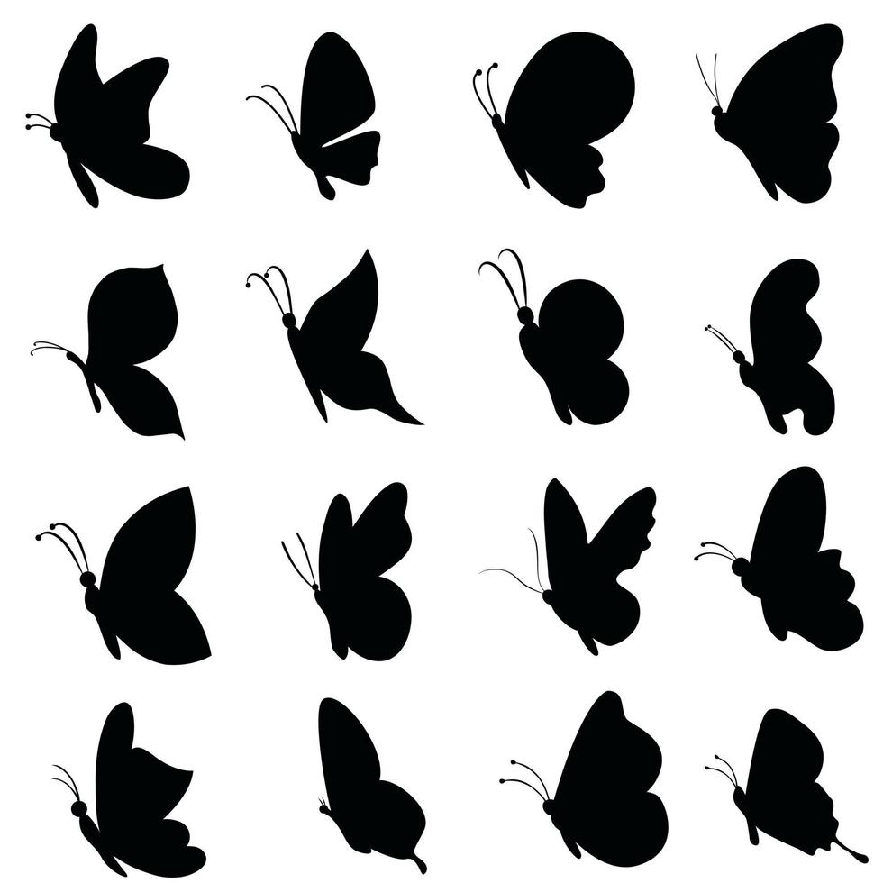 papillon icône vecteur ensemble. papillon de nuit illustration signe collection. insecte symbole ou logo.