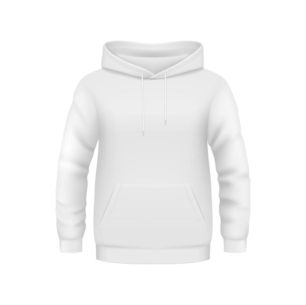 sweatshirt à capuche, blanc sweat-shirt 3d vecteur vêtements maquette