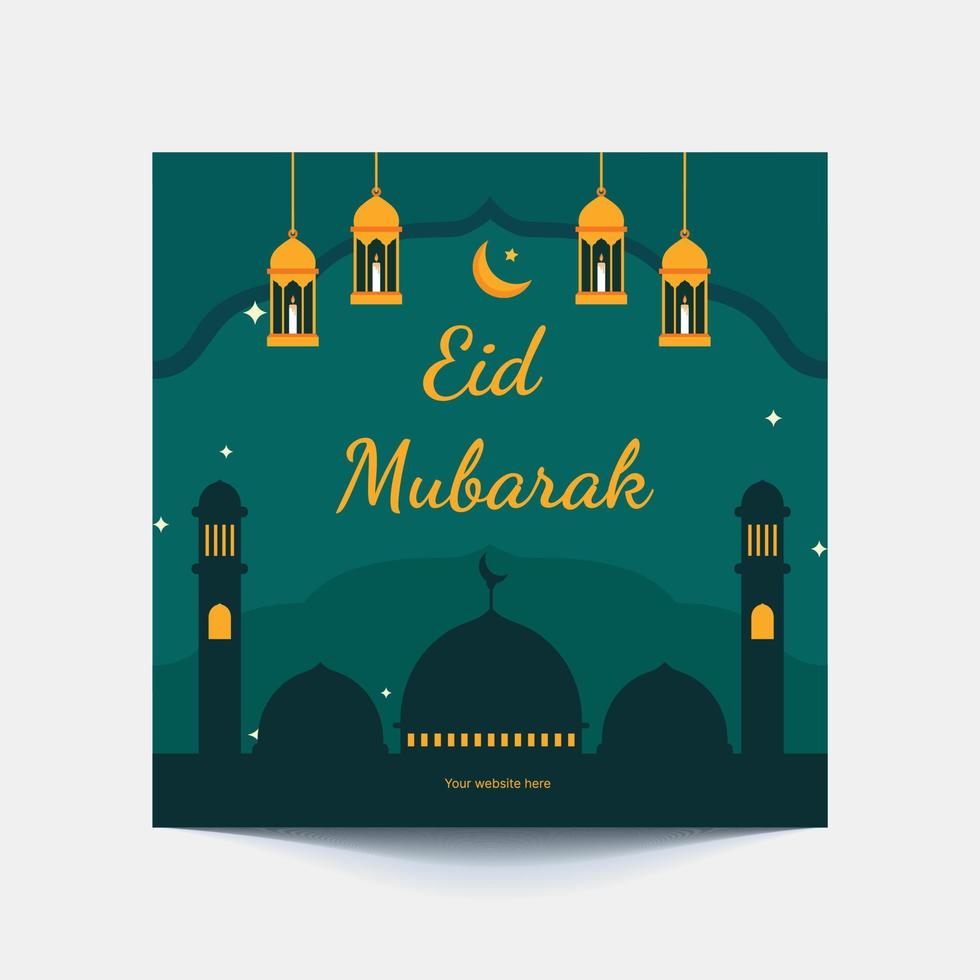 vecteur eid mubarak conception Contexte pour salutation moment sur social Publier