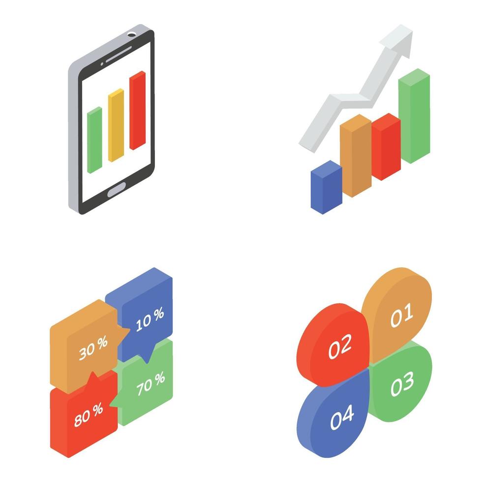 éléments de diagrammes commerciaux vecteur