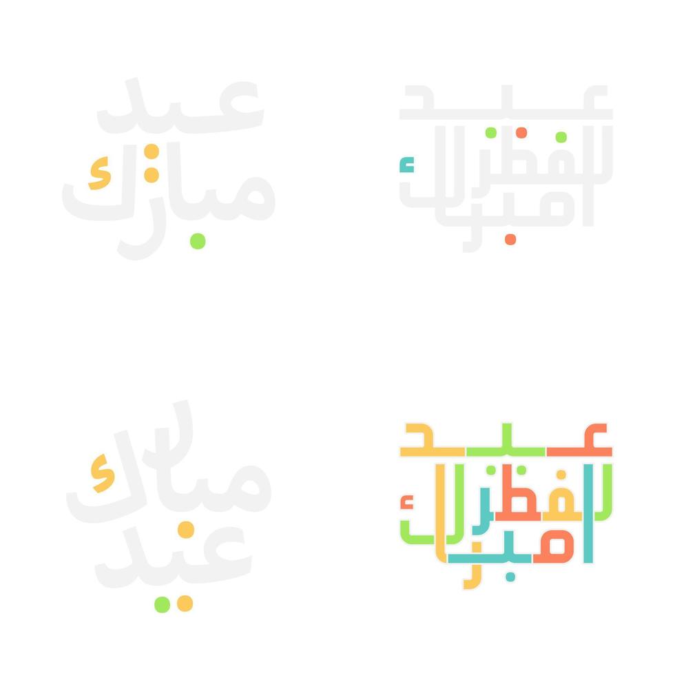 capricieux eid mubarak brosse caractères dans vecteur format