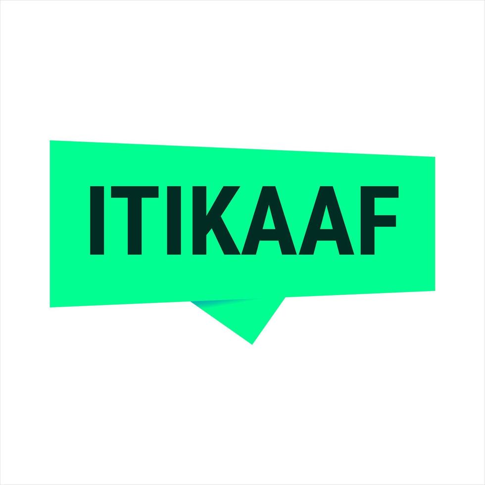 itikaaf vert vecteur faire appel à bannière avec information sur des dons et isolement pendant Ramadan