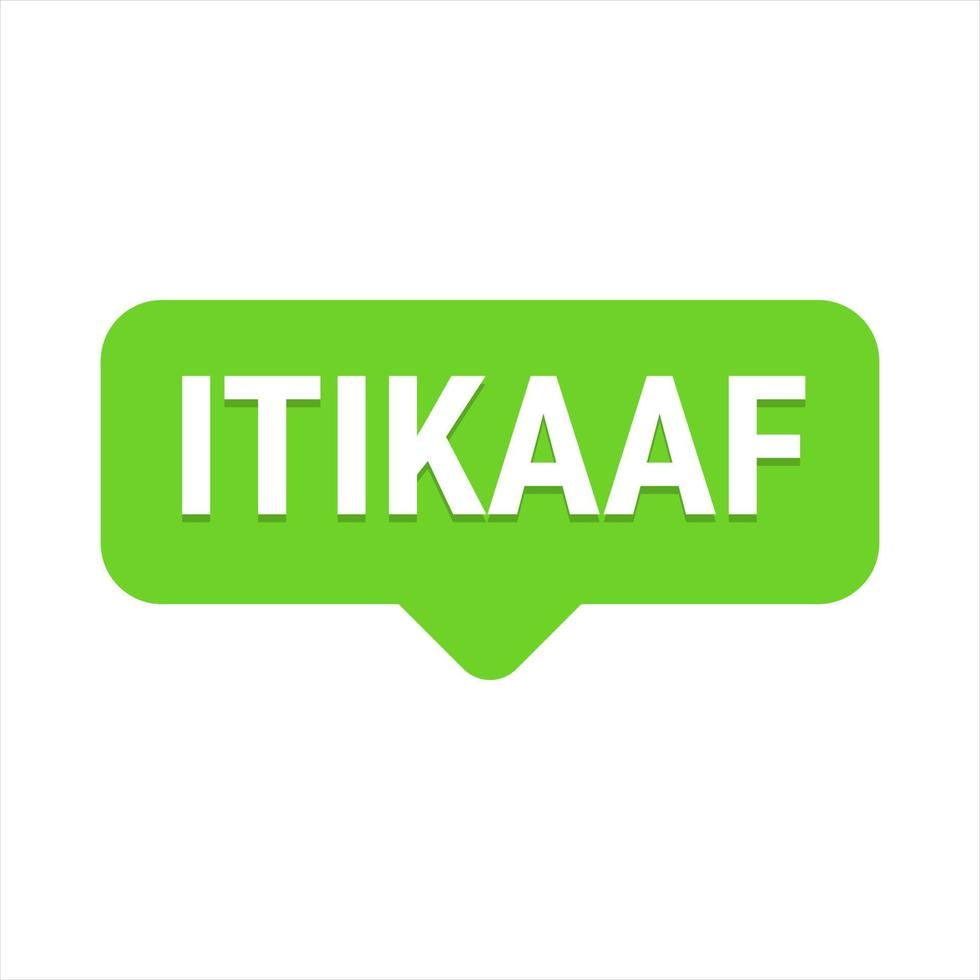 itikaaf vert vecteur faire appel à bannière avec information sur des dons et isolement pendant Ramadan