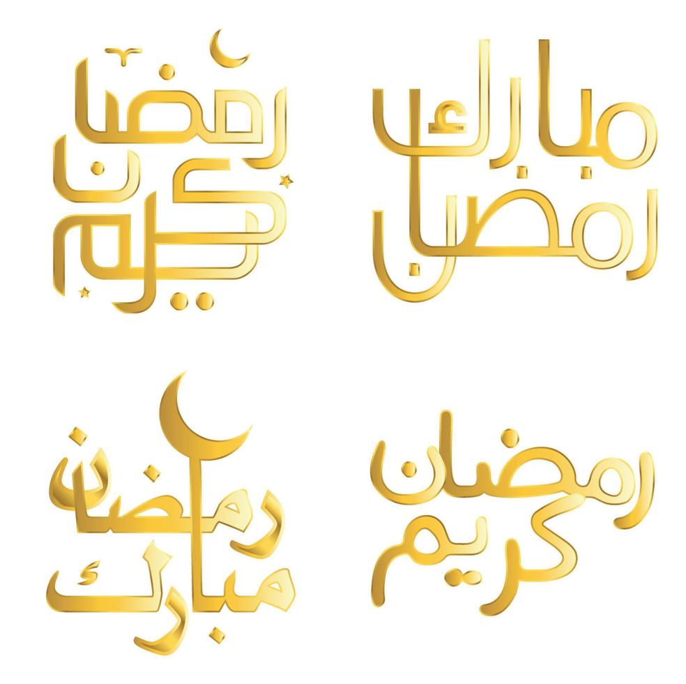 vecteur illustration de d'or Ramadan kareem calligraphie pour musulman célébrations.