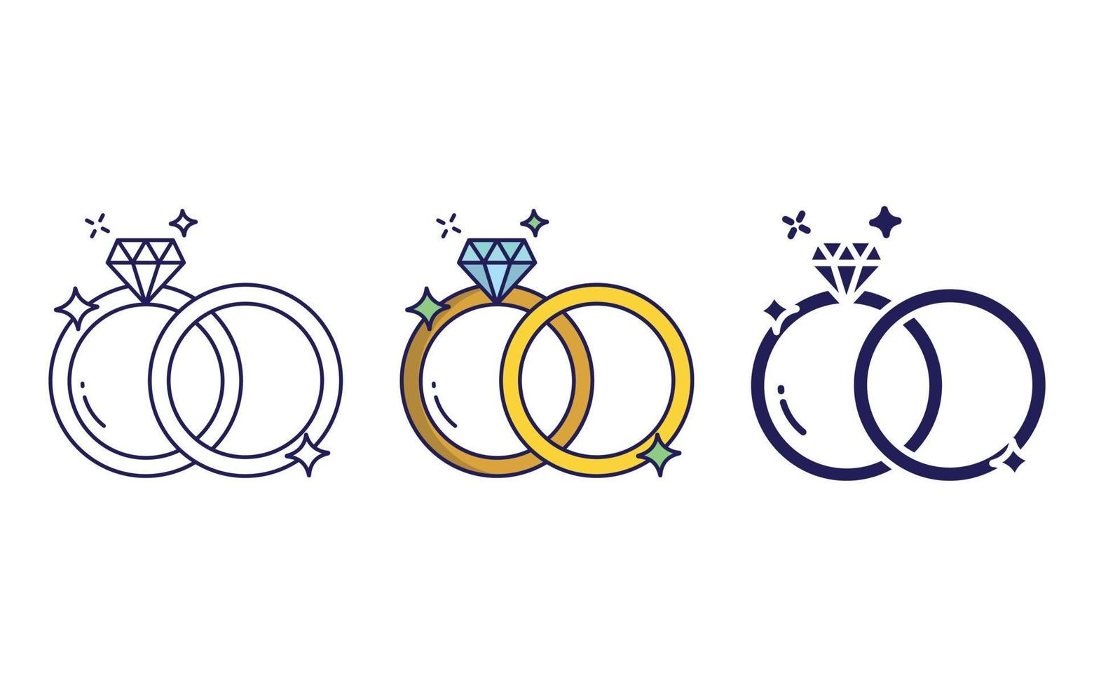 icône de vecteur d'anneaux