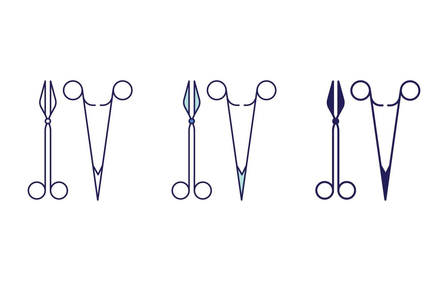 chirurgical les ciseaux vecteur icône