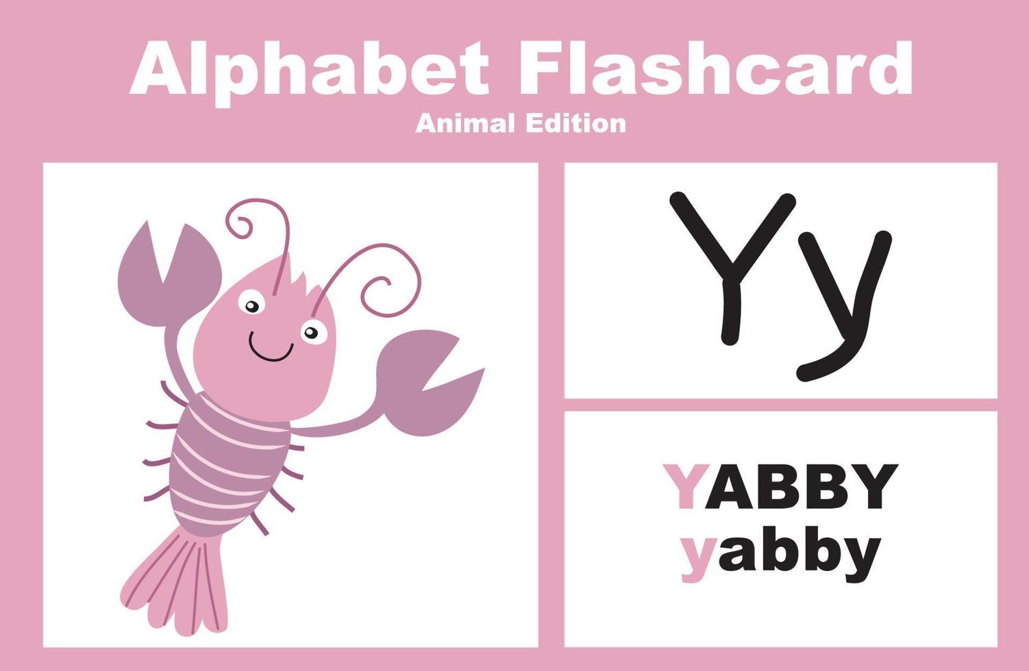 animal alphabet flashcard. éducatif imprimable flashcard. vecteur illustrations.