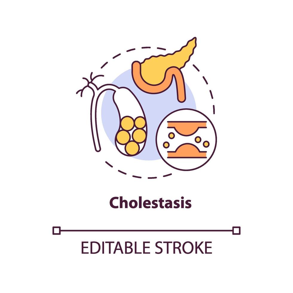 icône de concept de cholestase vecteur