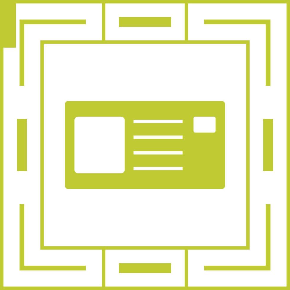 icône de vecteur de carte d'identité