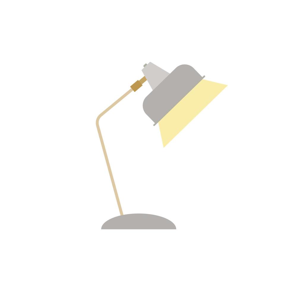Bureau table lampe plat conception style. bureau lampe moderne vecteur illustration