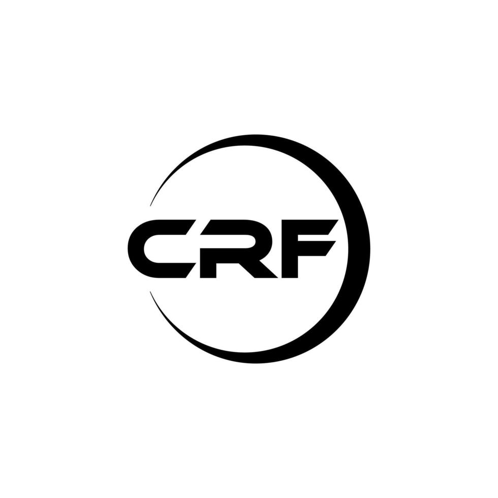 crf lettre logo conception dans illustration. vecteur logo, calligraphie dessins pour logo, affiche, invitation, etc.