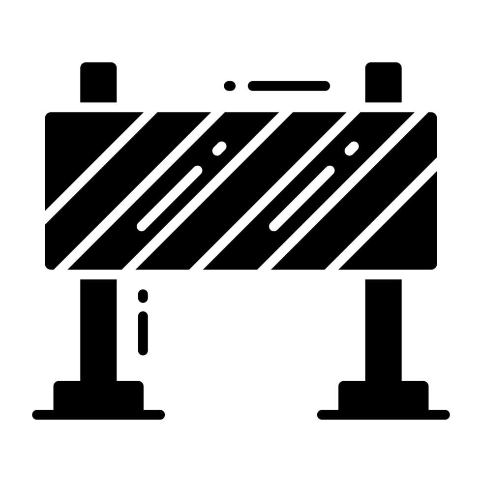 construction barrière vecteur conception dans branché style, facile à utilisation icône