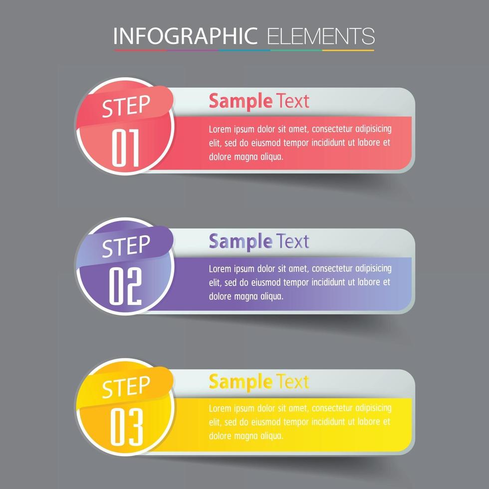 modèle de zone de texte moderne, infographie de bannière vecteur