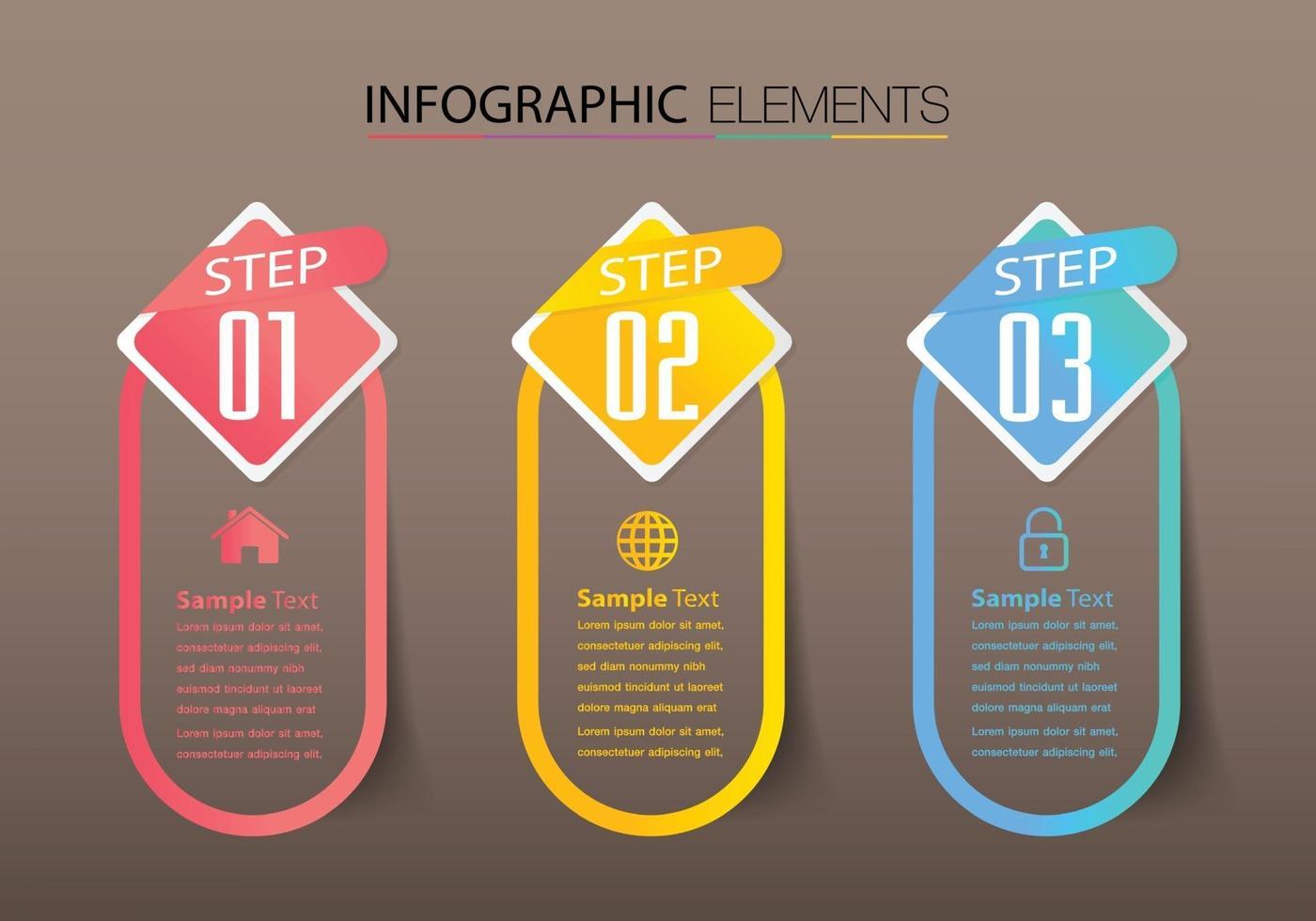 modèle de zone de texte moderne, infographie de bannière vecteur