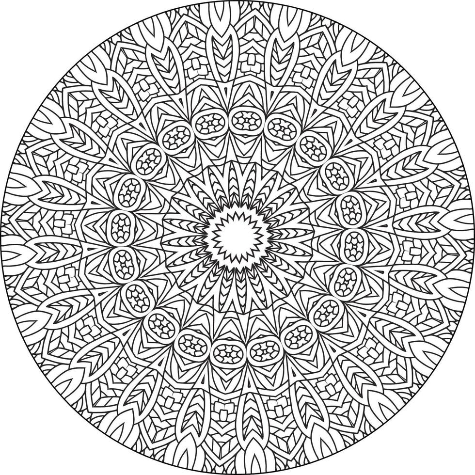 abstrait mandala modèle. art sur le mur. coloration livre dentelle modèle le tatouage. conception pour une fond d'écran peindre chemise et tuile autocollant conception vecteur