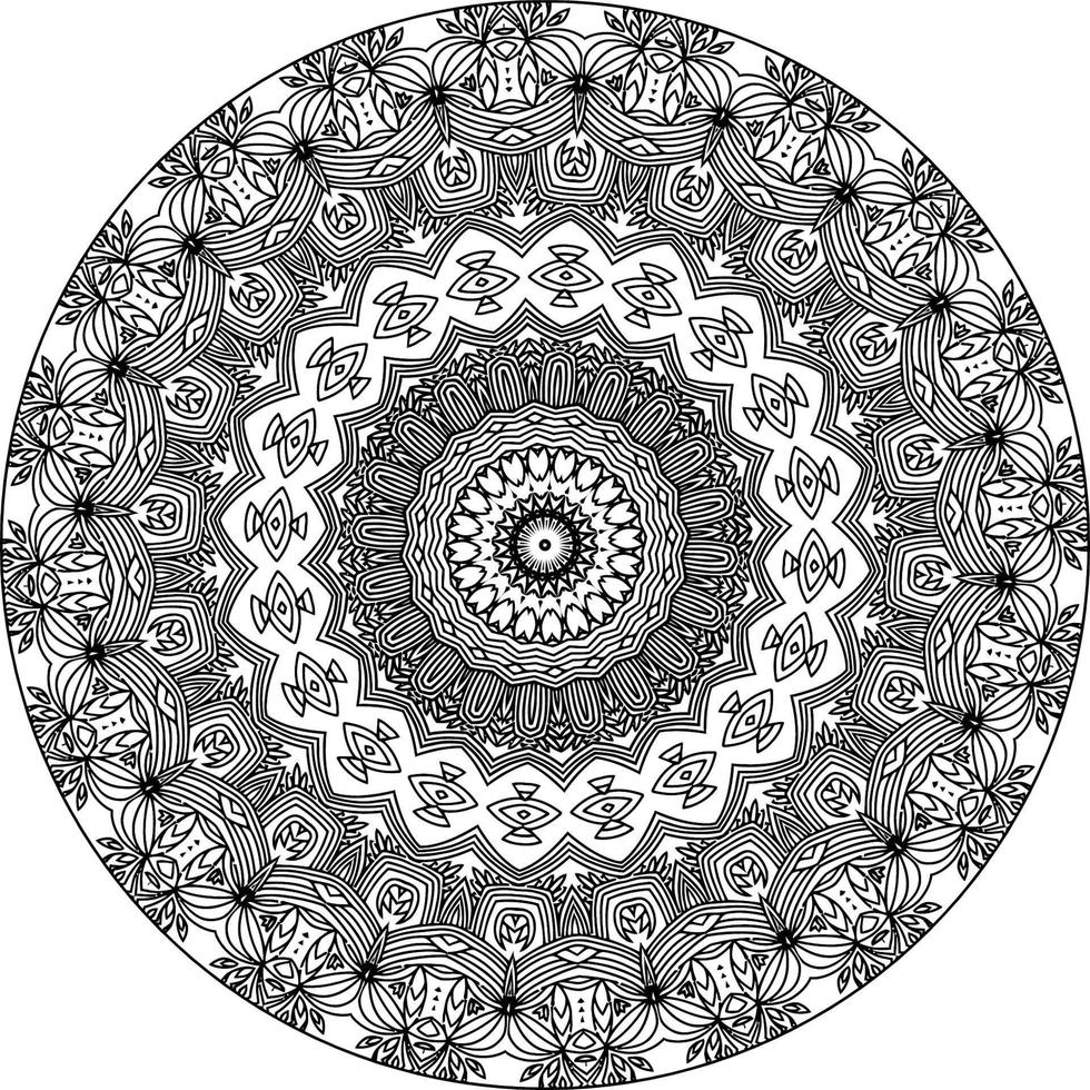 abstrait mandala modèle. art sur le mur. coloration livre dentelle modèle le tatouage. conception pour une fond d'écran peindre chemise et tuile autocollant conception vecteur