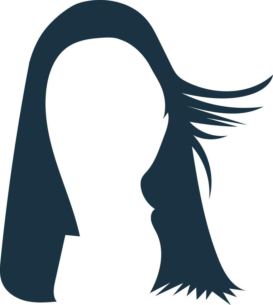 femme, fibre, cheveux icône conception vecteur