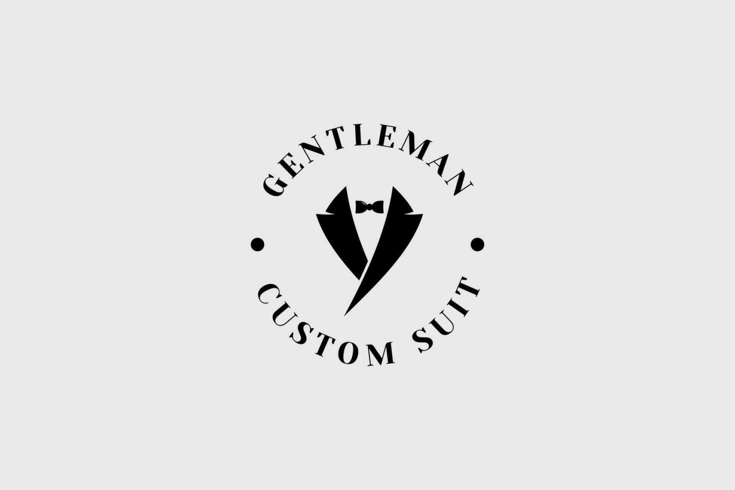 gentilhomme Douane tailleur logo vecteur icône illustration