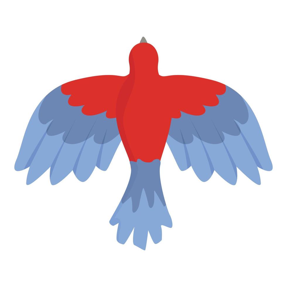 ara Haut vue icône dessin animé vecteur. oiseau perroquet vecteur