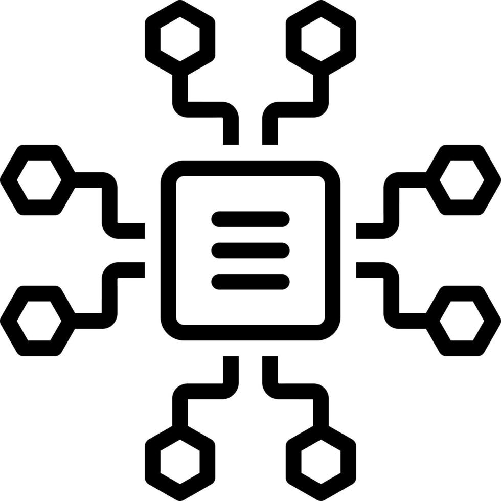 icône de ligne pour l'automatisation vecteur