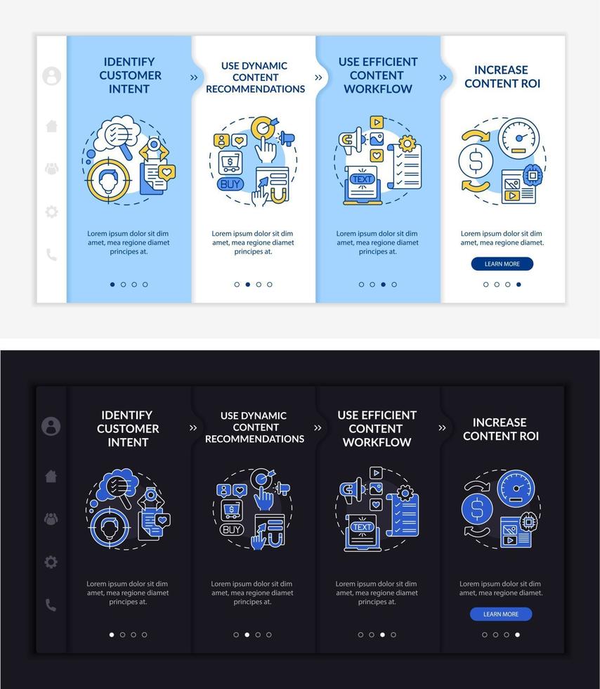 modèle de vecteur d'intégration de conseils de contenu intelligents