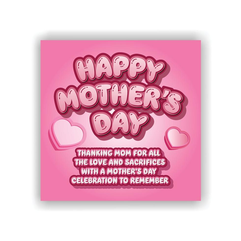 de la mère journée salutation carte. femme silhouette avec rose papier cœurs. les mères journée bokeh vecteur image