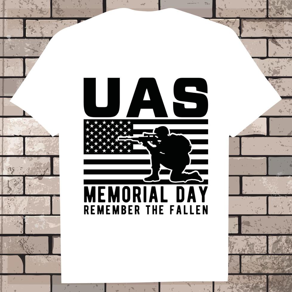 Mémorial Etats-Unis T-shirt conception, icône illustration vecteur