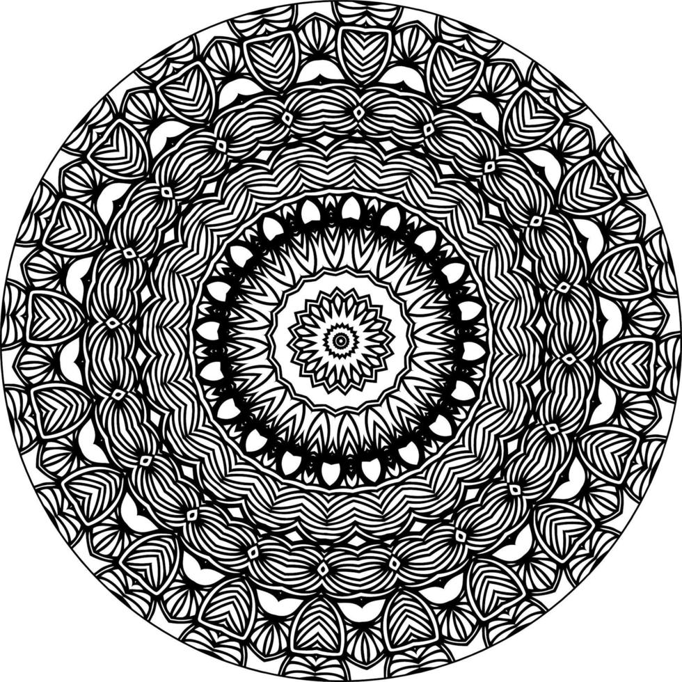 facile mandala, Facile mandalas fleurs coloration page sur blanc Contexte. vecteur