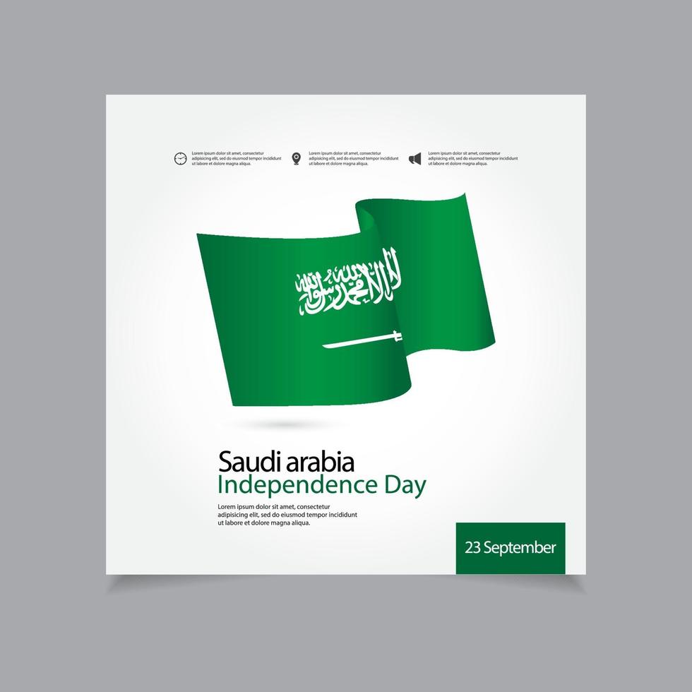 illustration de conception de modèle de vecteur de fête de l'indépendance de l'arabie saoudite
