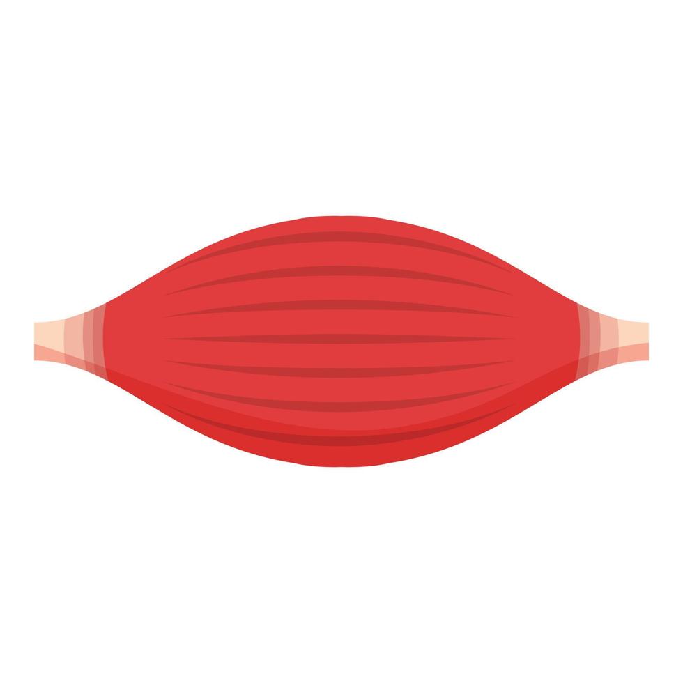 rouge fibre muscle icône dessin animé vecteur. fort bras vecteur