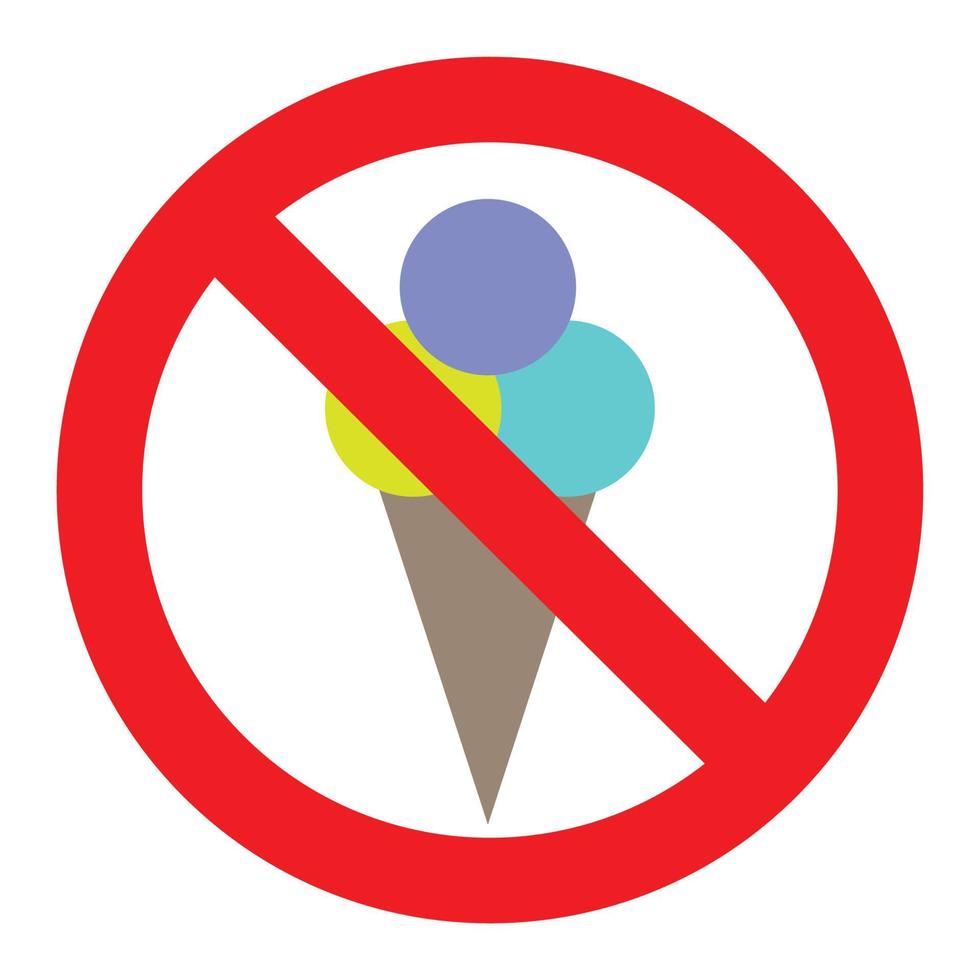 interdire la glace crème signe vecteur