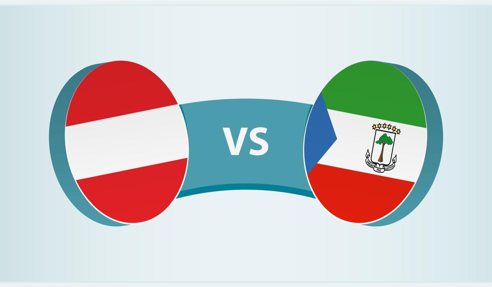L'Autriche contre équatorial Guinée, équipe des sports compétition concept. vecteur