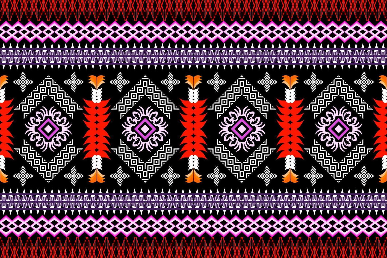 motif d'art traditionnel oriental ethnique géométrique.figure style de broderie tribale.design pour l'origine ethnique vecteur