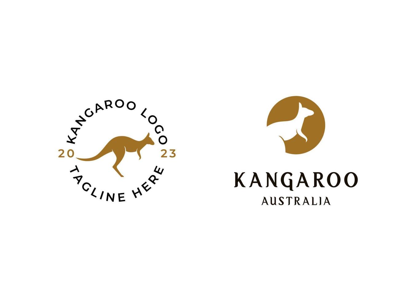 kangourou logo vecteur conception. australien animal kangourou.