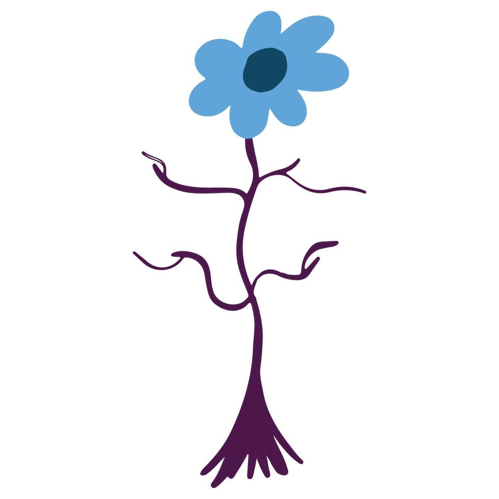 magnifique bleu Soleil fleur plante ,bien pour graphique conception Ressource, pamphlets, affiches, bannières, et plus. vecteur