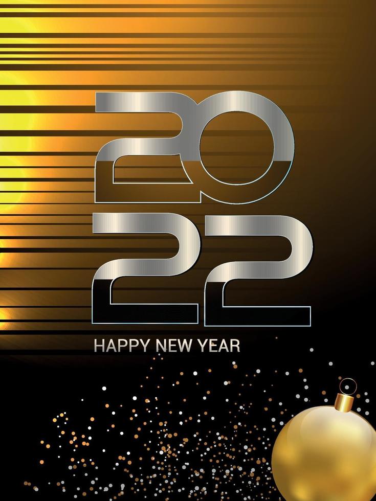 bonne année 2022 flyer de célébration vecteur