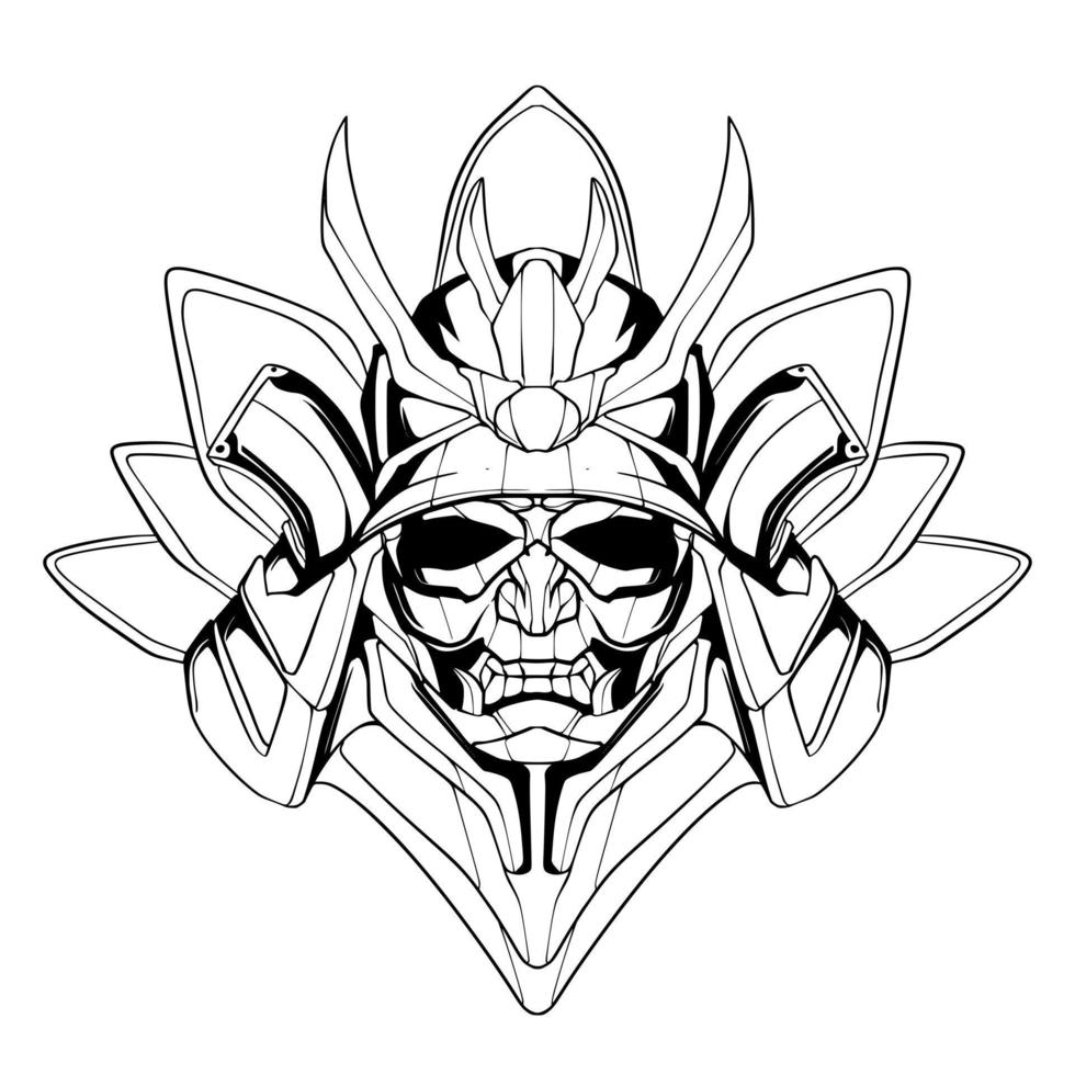 samouraï illustration art mascotte logo vecteur
