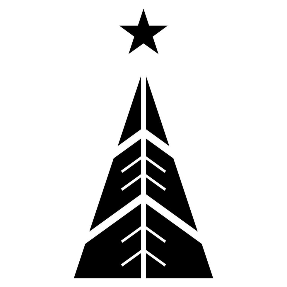 Noël arbre contour icône, vecteur Facile ligne signe. content Nouveau année fête conception.