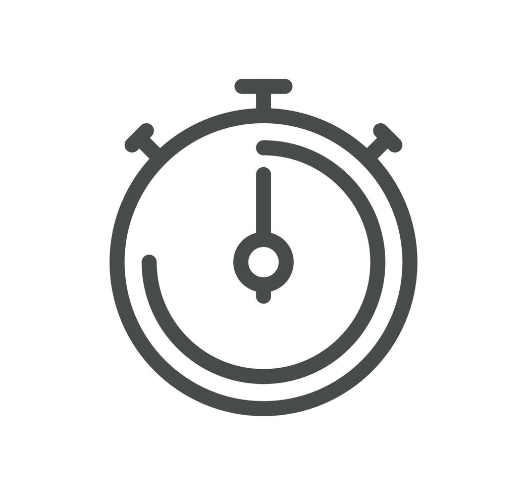 contour d'icône lié au temps et vecteur linéaire.
