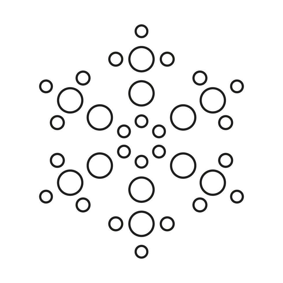 vecteur flocon de neige icône. hiver neige la glace et symétrique. Nouveau année ou Noël conception.