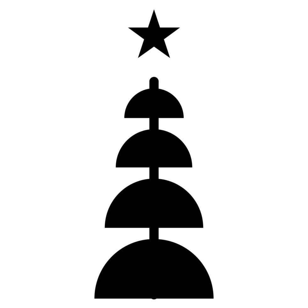 Noël arbre griffonnage icône esquisser ligne vecteur. content Nouveau année fête conception. vecteur