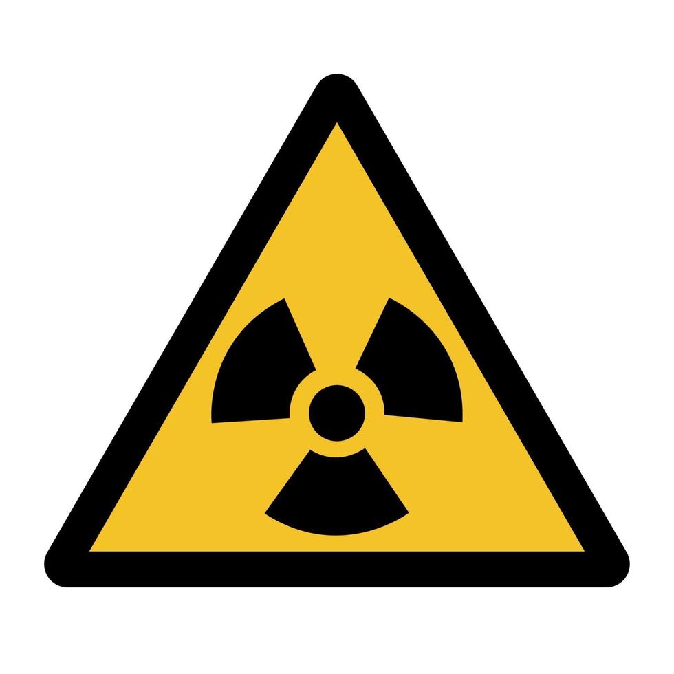 signe de symbole de danger de rayonnement vecteur