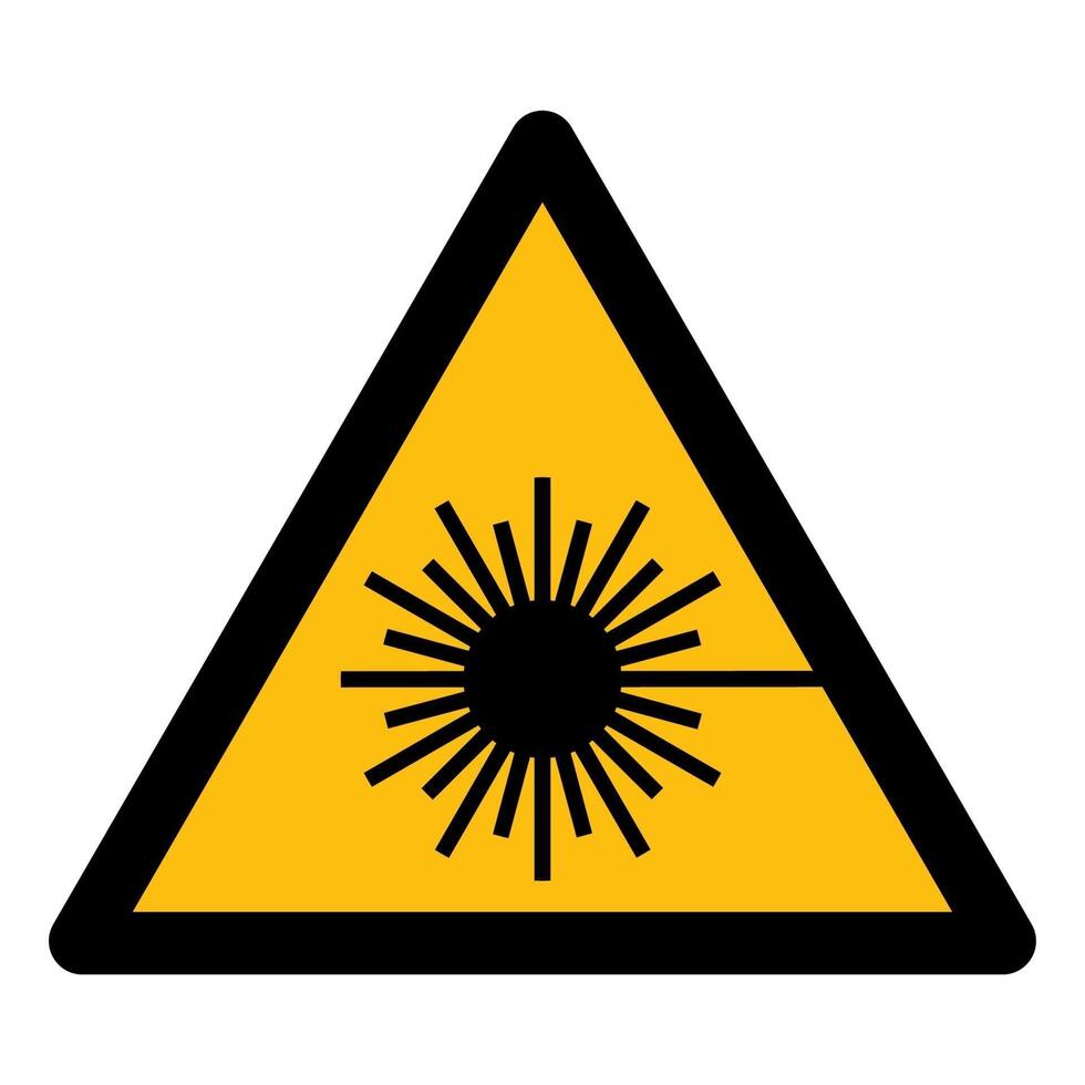 méfiez-vous du signe de symbole de faisceau laser vecteur