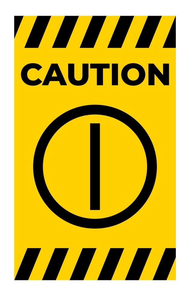 Attention sur le signe de symbole de bouton poussoir vecteur