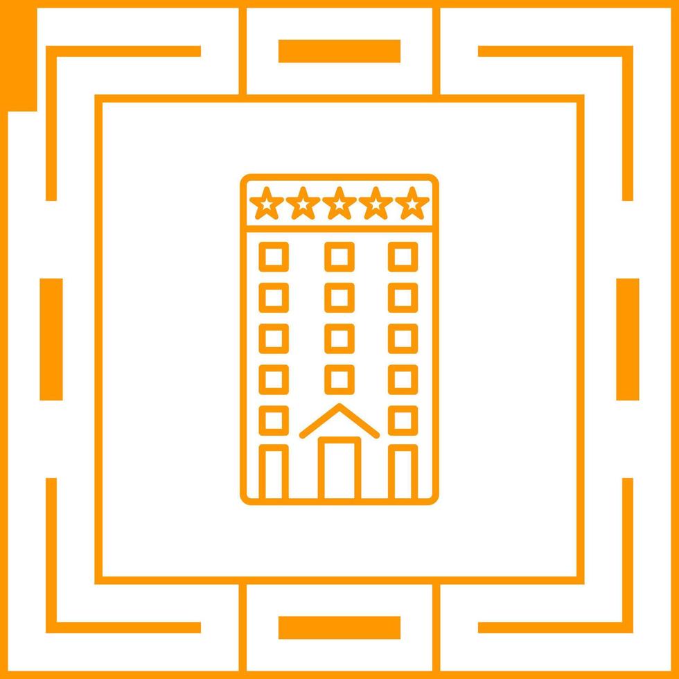 icône de vecteur de bâtiment cinq étoiles