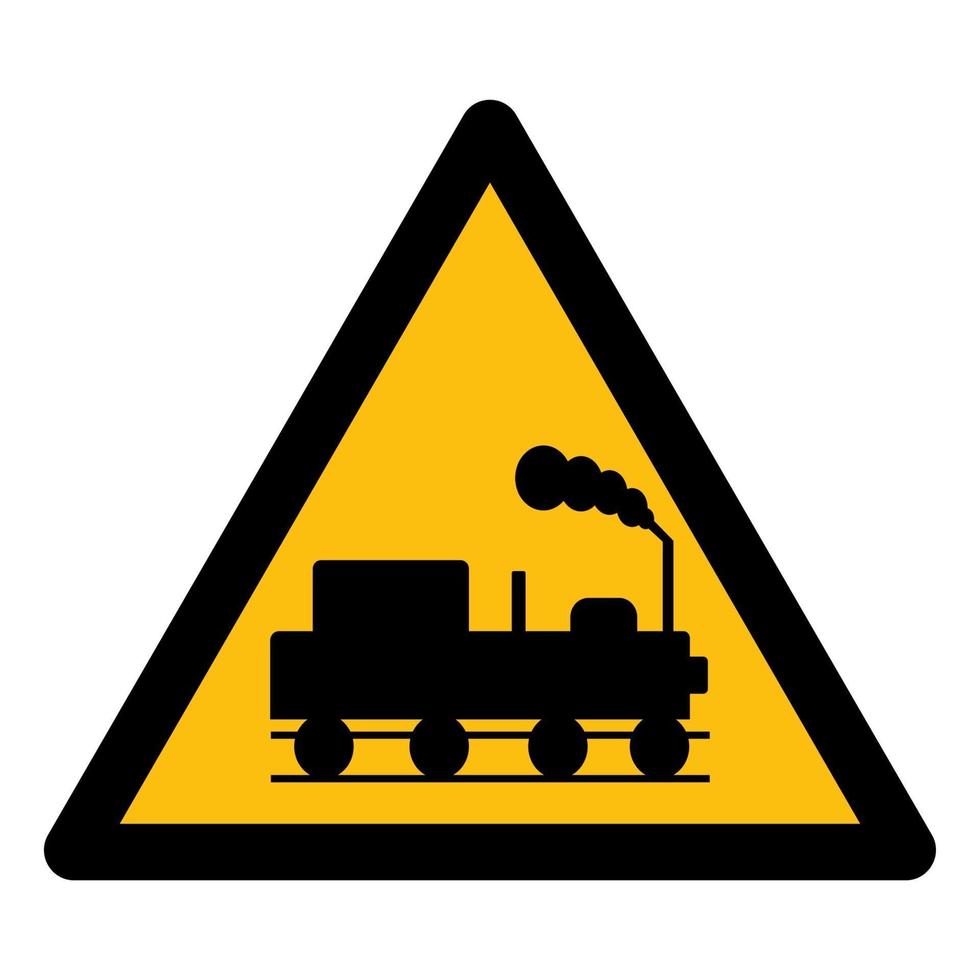 danger, méfiez-vous du signe de symbole de trains vecteur