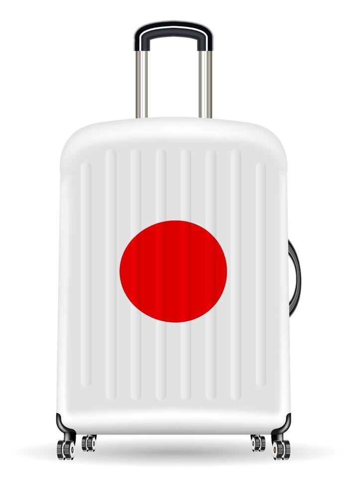 vrai sac de voyage avec drapeau du japon vecteur