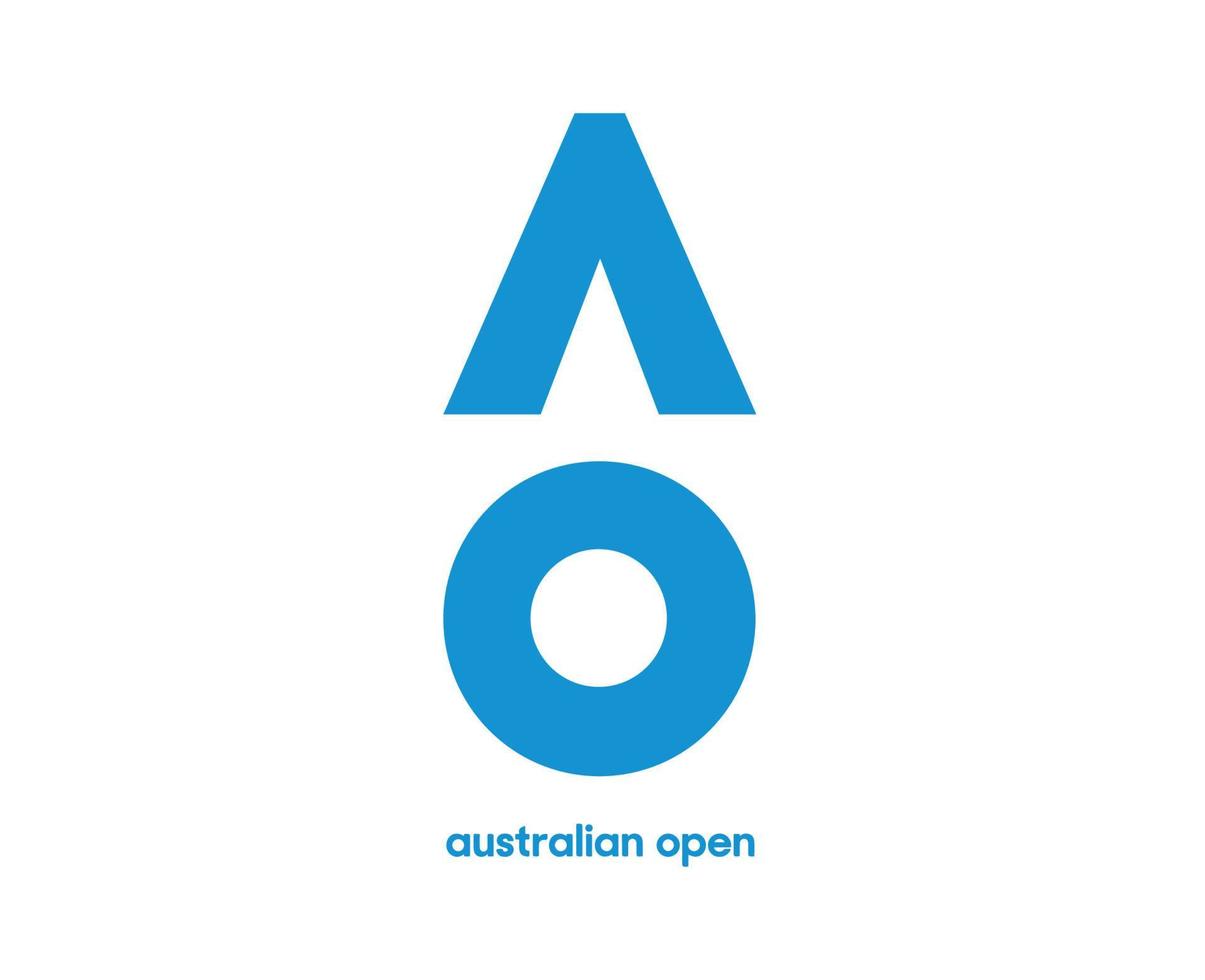 australien ouvert logo symbole avec Nom bleu tournoi tennis le championnats conception vecteur abstrait illustration