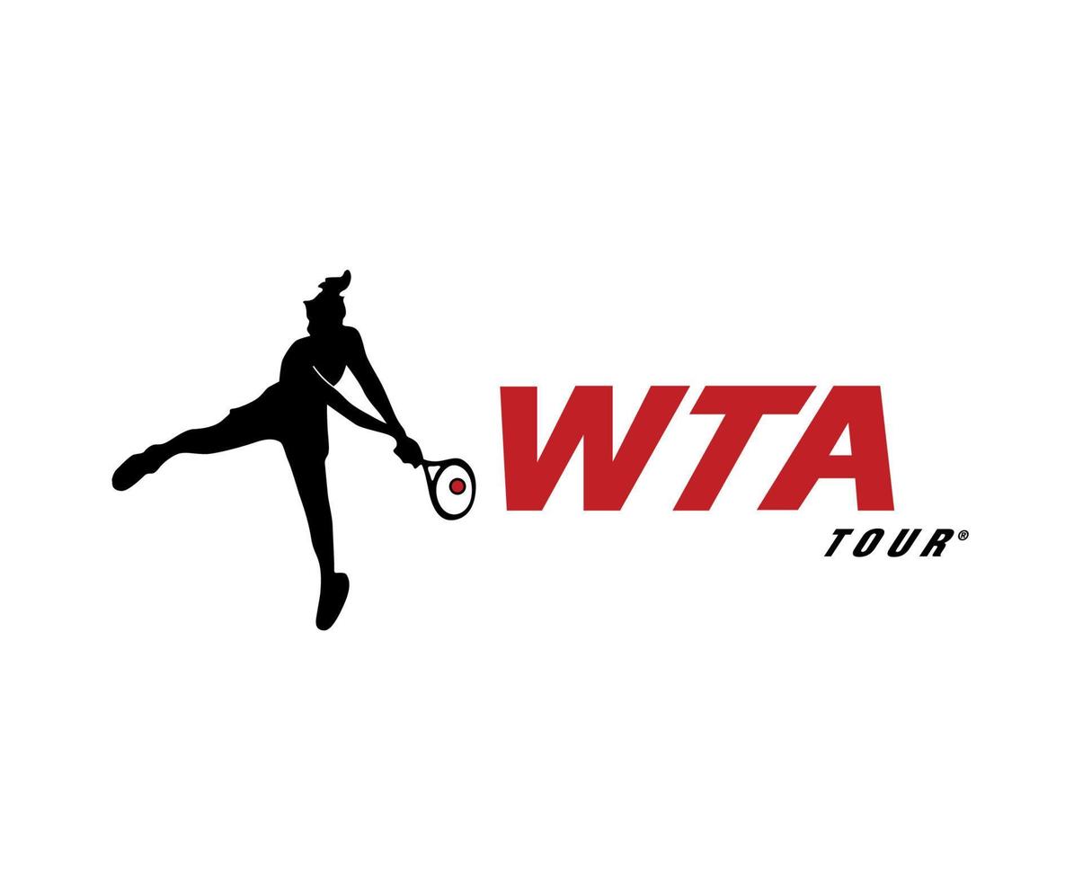 wta tour logo symbole femmes tennis association conception vecteur abstrait illustration