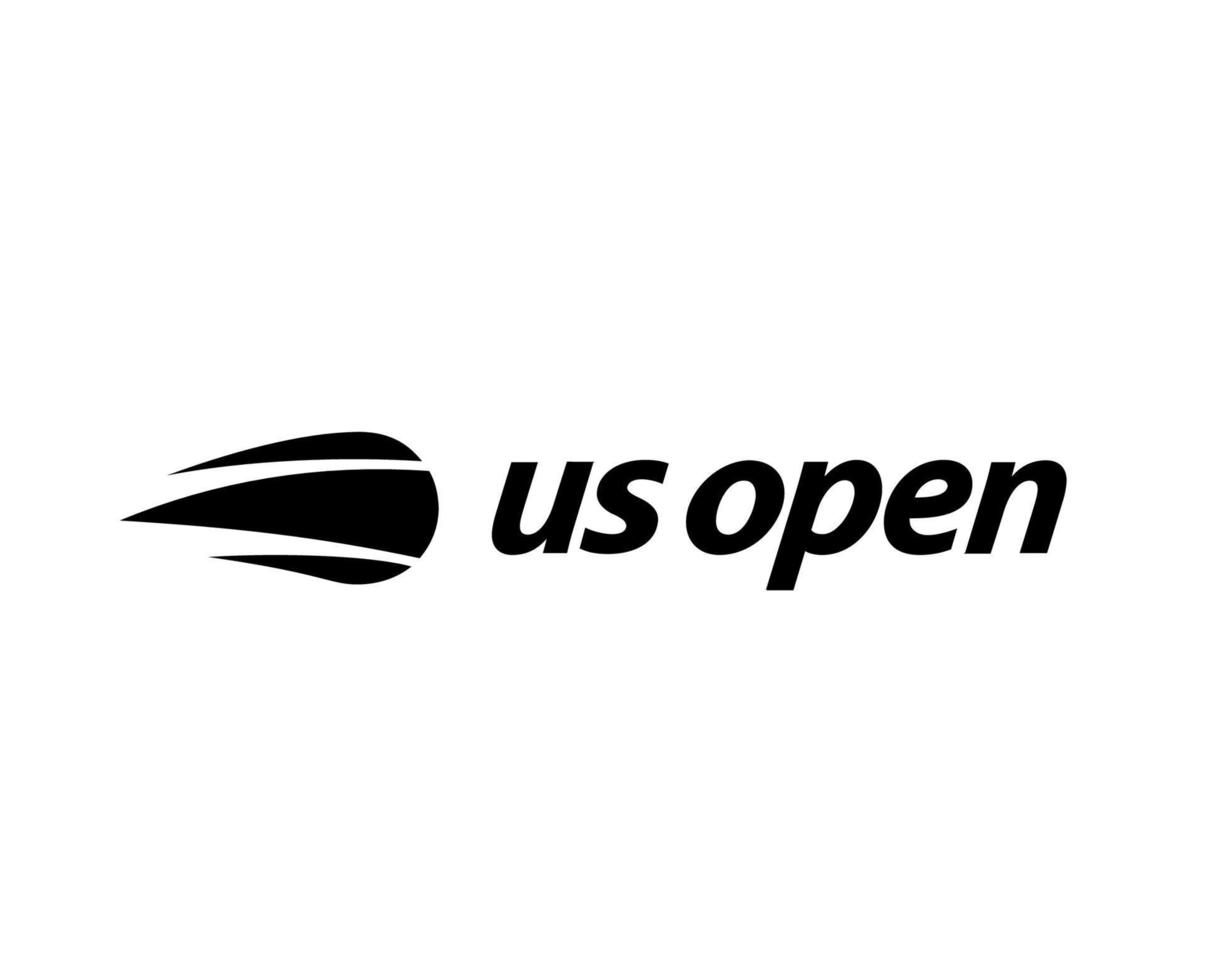 nous ouvert symbole logo avec Nom noir tournoi tennis le championnats conception vecteur abstrait illustration